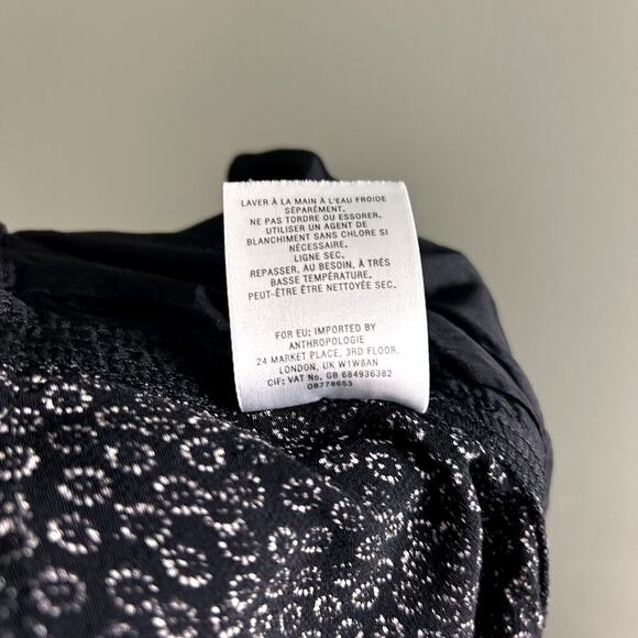 Anthro ett:twa Track Jogger Black White Printed Viscose Pants Side Stripe Medium - Picture 10 of 10